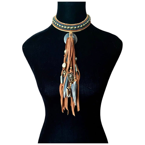 Embellished Fringe Choker