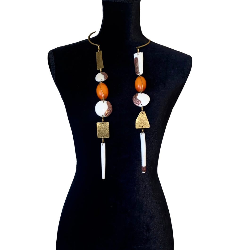 Double Trouble Copper Wrap Necklace