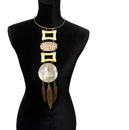 Striking Tribal Fringe Choker Pendant