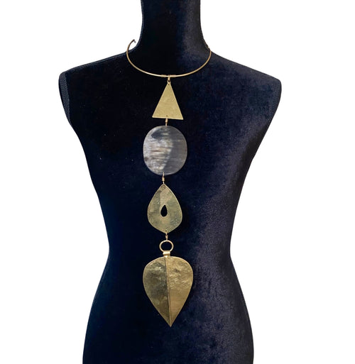 Long Leaf Choker Pendant