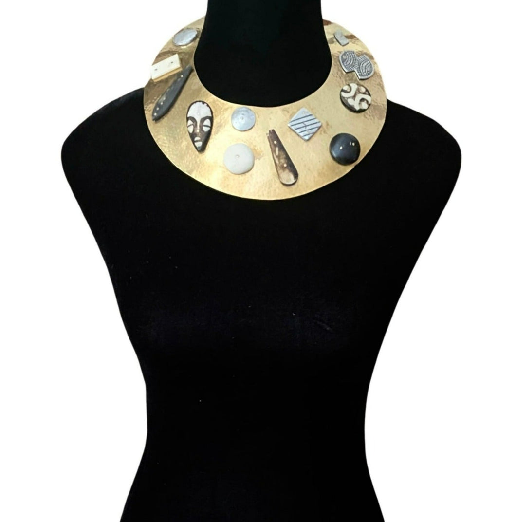 Embellished Brass Collar