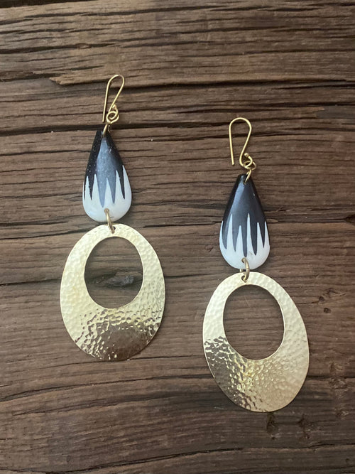 Batik Hoop Earrings