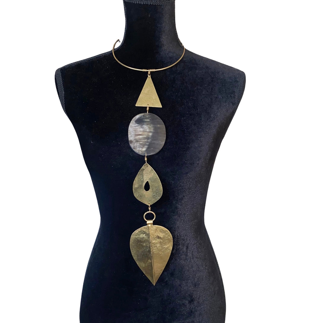 Long Leaf Choker Pendant