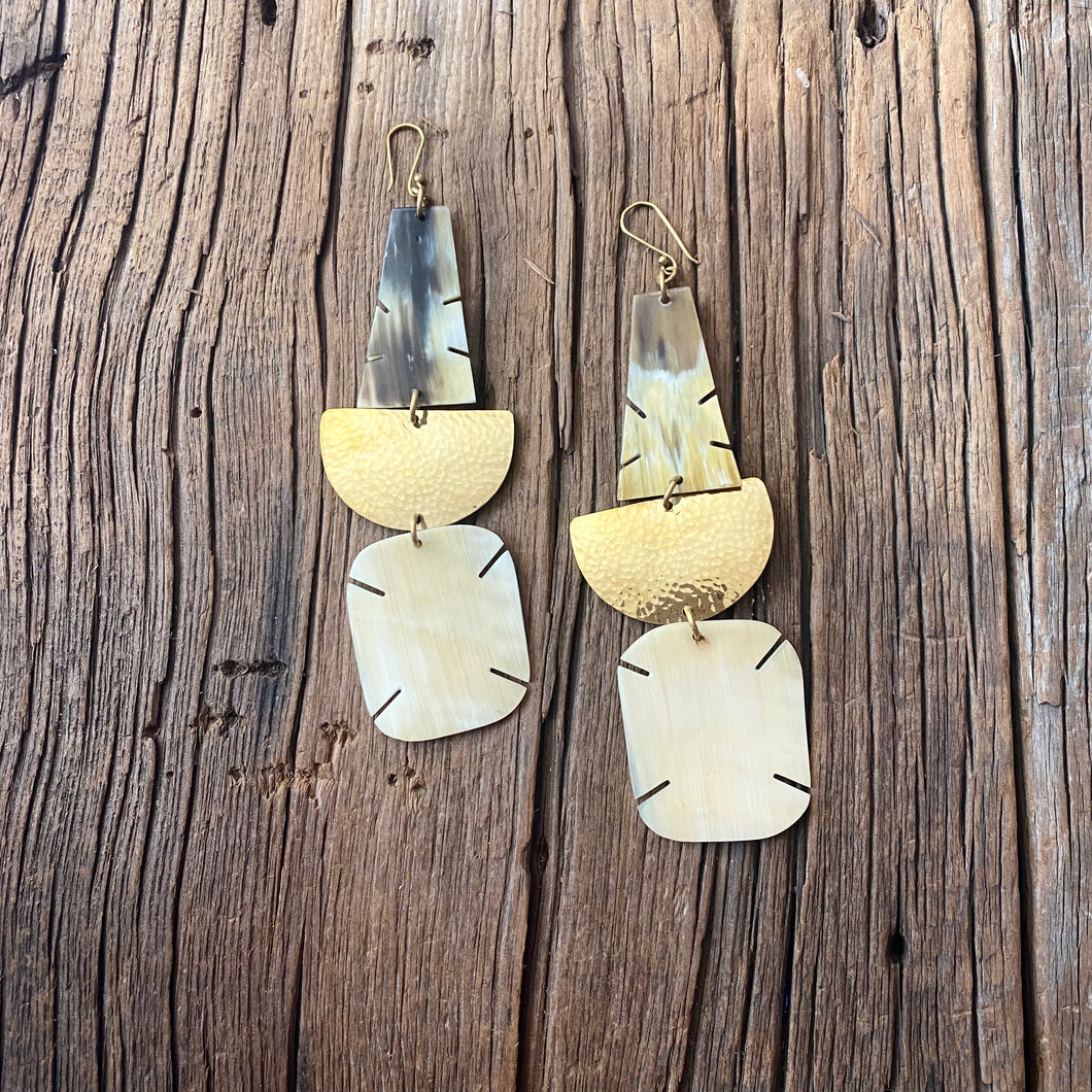 Light Horn Drop Earrings