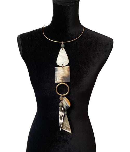 Double Horn Batik Pendant