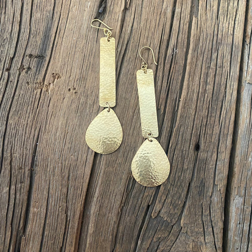 Brass Drop Earrings
