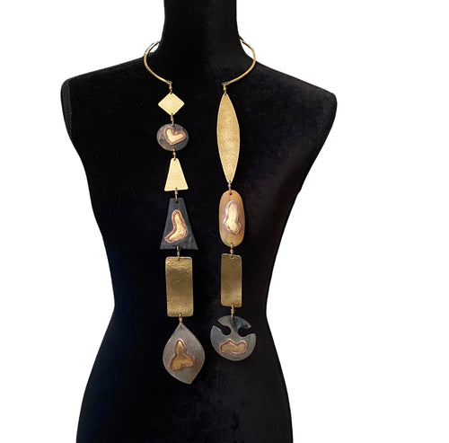Double Trouble Mixed Metals  Necklace