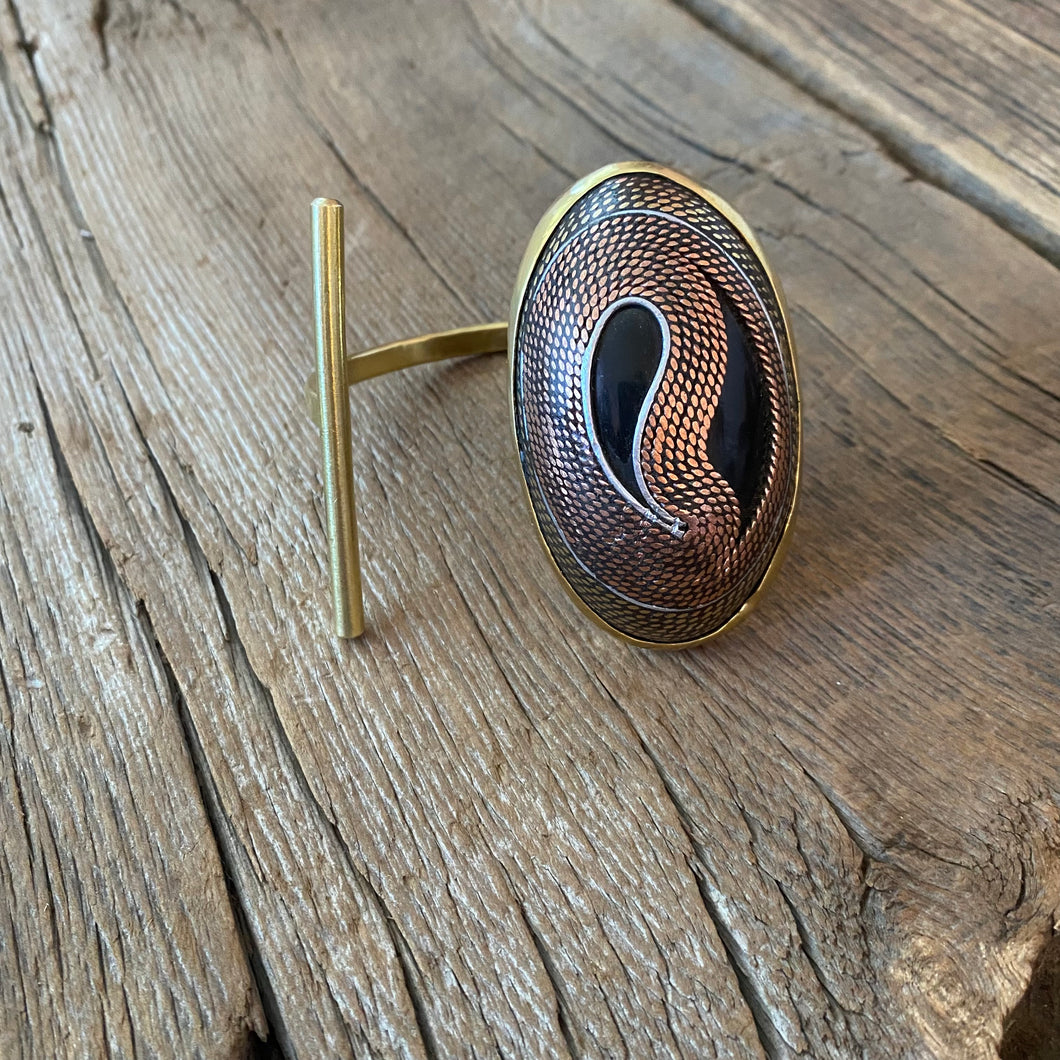 Mixed Metal Round Cuff