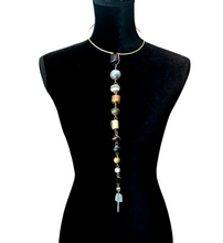 Load image into Gallery viewer, Black Long Choker Necklace