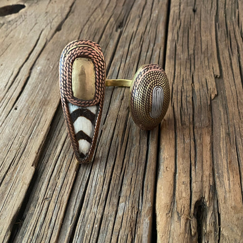 Batik Mixed Metals  Spear Cuff