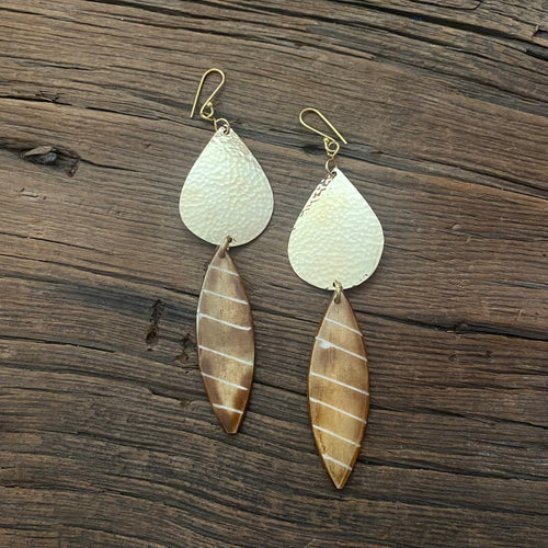 Brass Top Earring