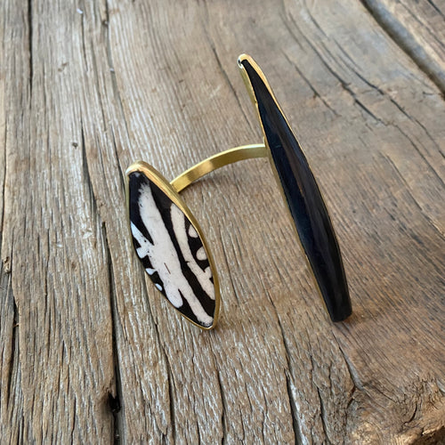 Black & White Spear Cuff