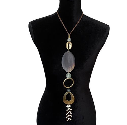 Batik Cowrie Pendant