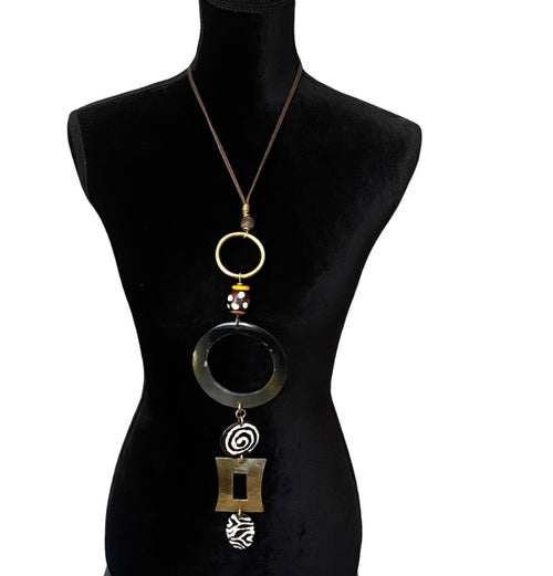 Batik Horn Frame Pendant