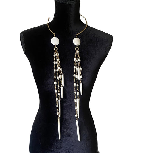 White Double Trouble Necklace
