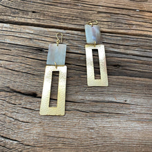 Load image into Gallery viewer, Brass Cutout Drop Earrings