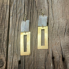 Load image into Gallery viewer, Brass Cutout Drop Earrings