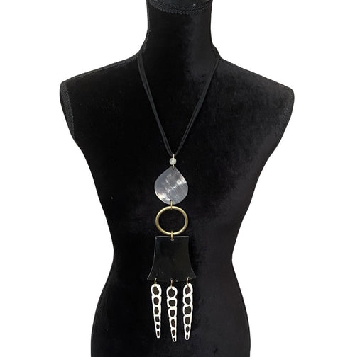 Batik Horn Pendant