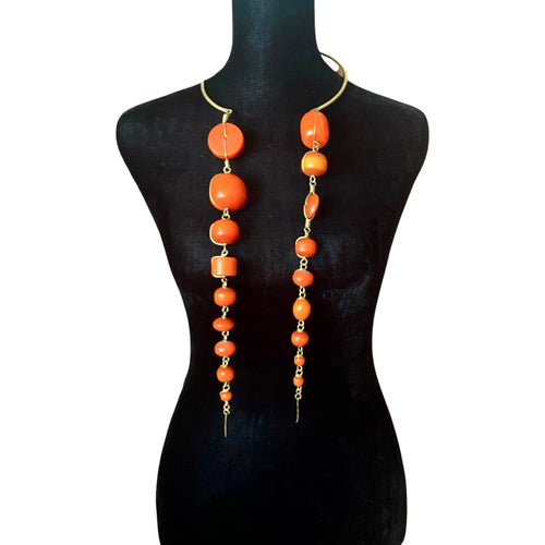 Double Trouble Amber Beads