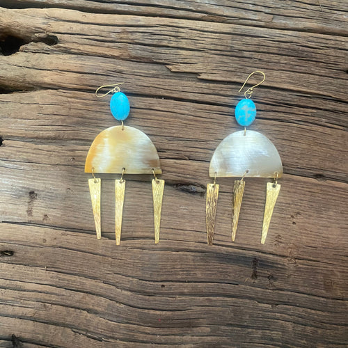 Horn Fringe Earrings