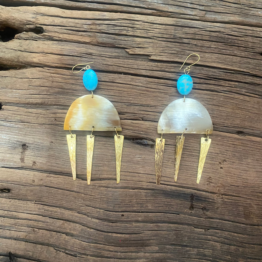 Horn Fringe Earrings