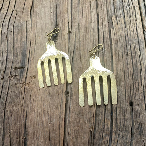 Medium Daufe Brass Earrings