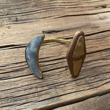 Load image into Gallery viewer, Mixed Metal Half Moon Cuff