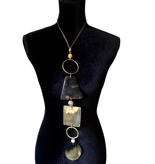 Chunky Hoop Pendant on Cord