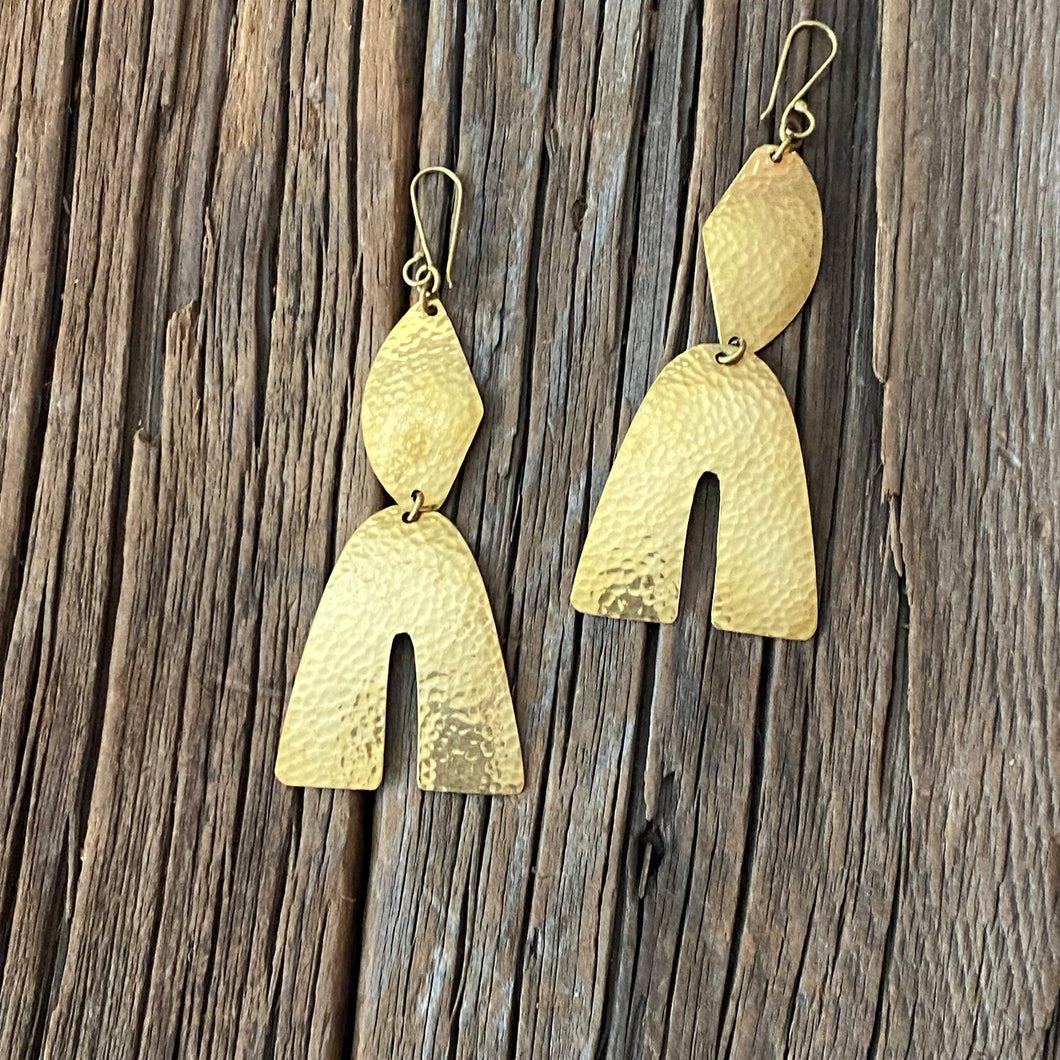 Brass Drop Earrings