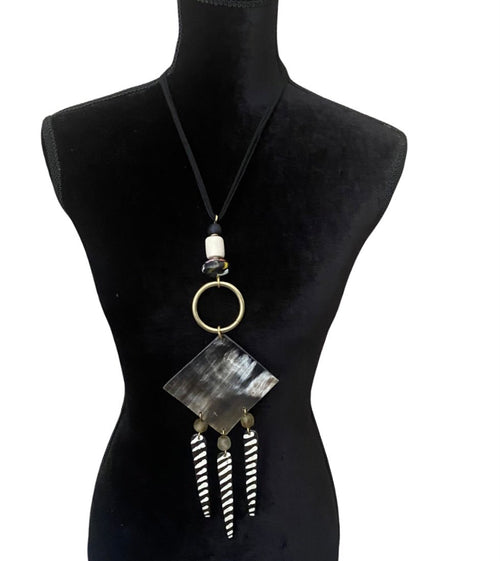 Diamond Horn  Pendant