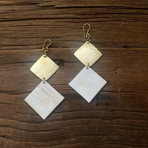 Double Diamond Earrings