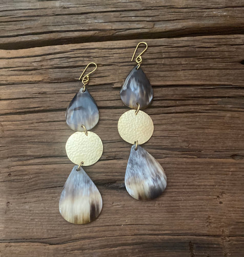 Brass Horn Earrings