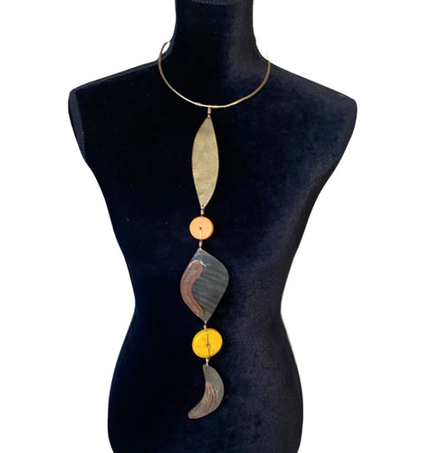 Horn with Amber Beads Pendant