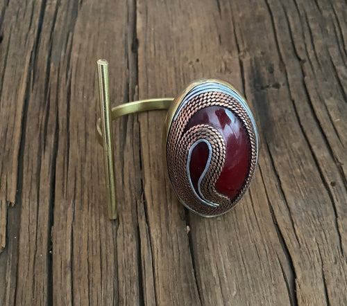 Mixed Metal Round Cuff