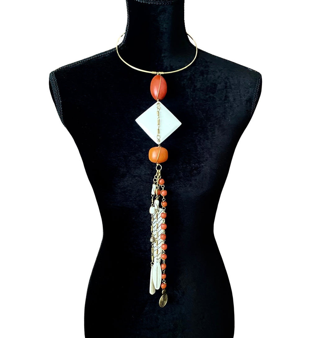 Fringe  Tribal Pendant