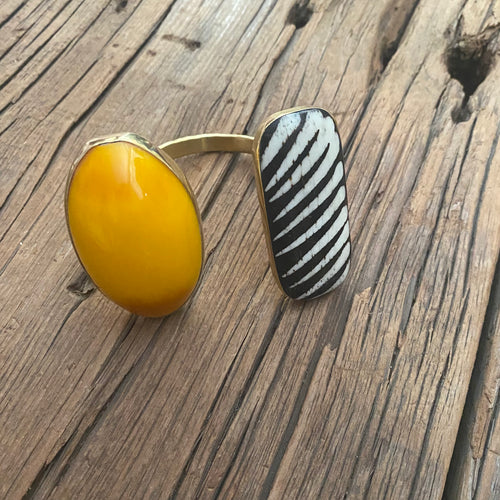Batik & Amber Cuff