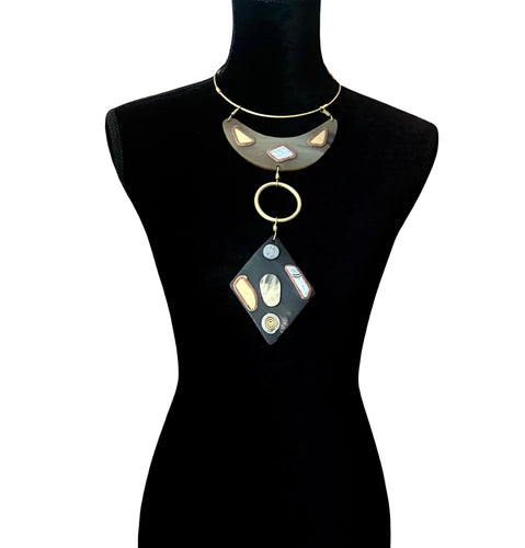 Mixed Metal Short Pendant