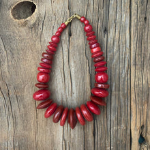 Load image into Gallery viewer, Chunky Red African Amber Necklace