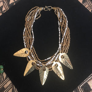 Twisted Gold Leaf Necklace