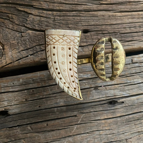 Engraved Tooth Cuff