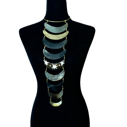 Tiered Horn Batik Pendant