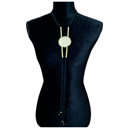 Round Bolo Tie Necklace