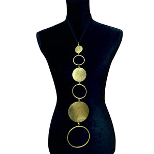 Brass Beauty Circle Pendant