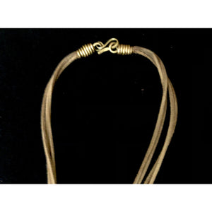 Brass Spiral Choker Pendant