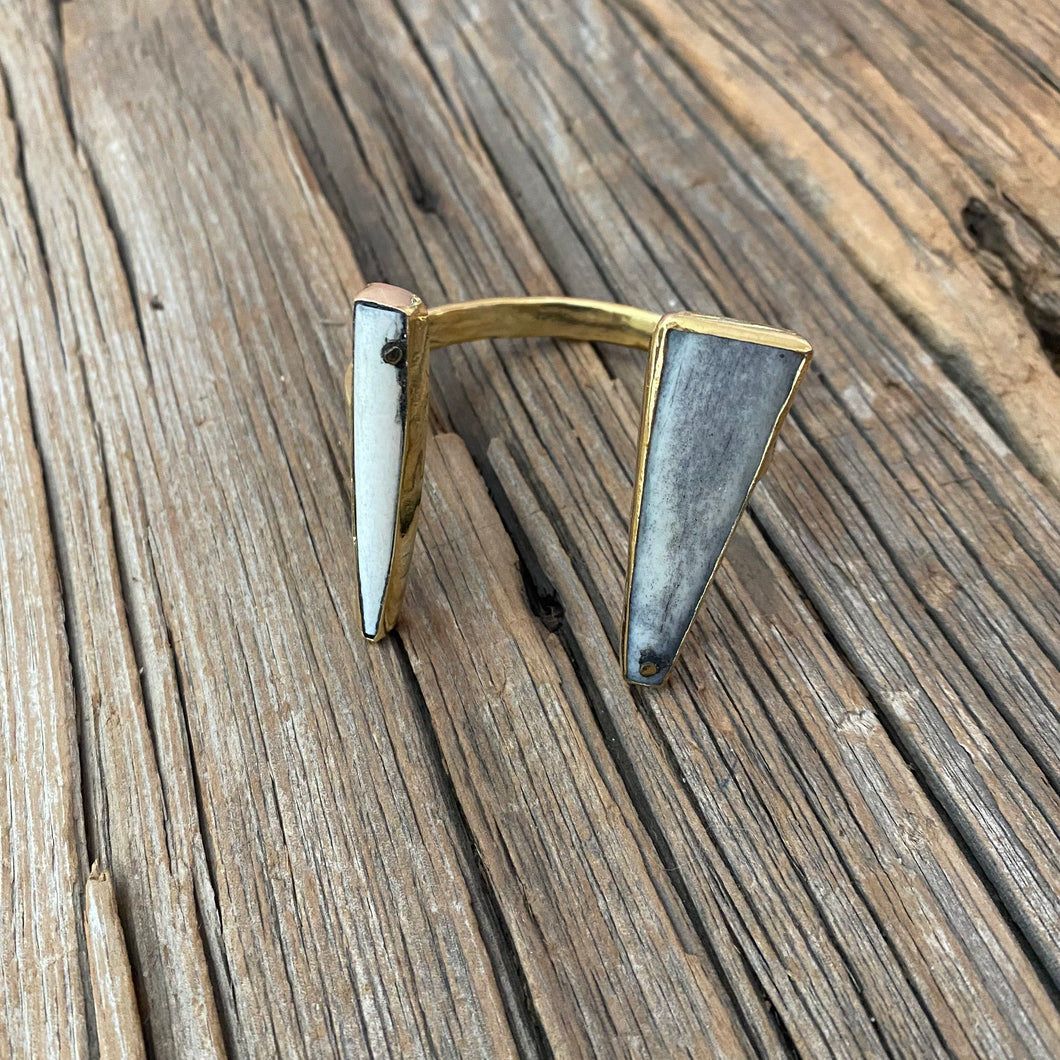 Grey & White Cuff