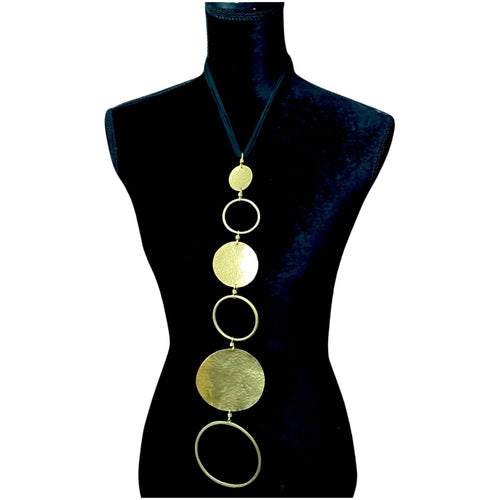 Brass Beauty Circle Pendant