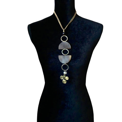 Half Moon Circle Choker Pendant