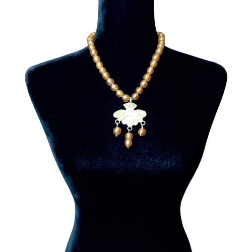 Burnt Orange Dangle Pendant