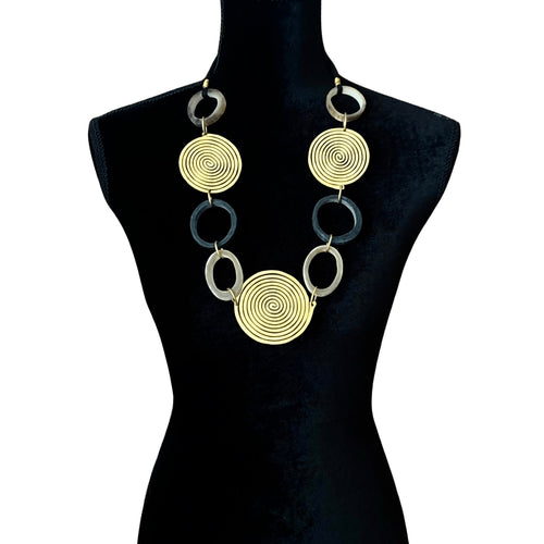 Brass Surutia Hoop Necklace