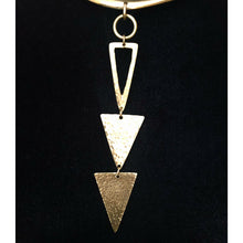Load image into Gallery viewer, Triple Triangle Choker Pendant